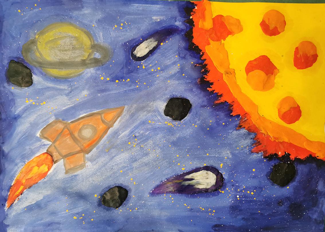 Конкурс рисунка «Космические приключения» Галерея "Ближе к солнцу" custom text